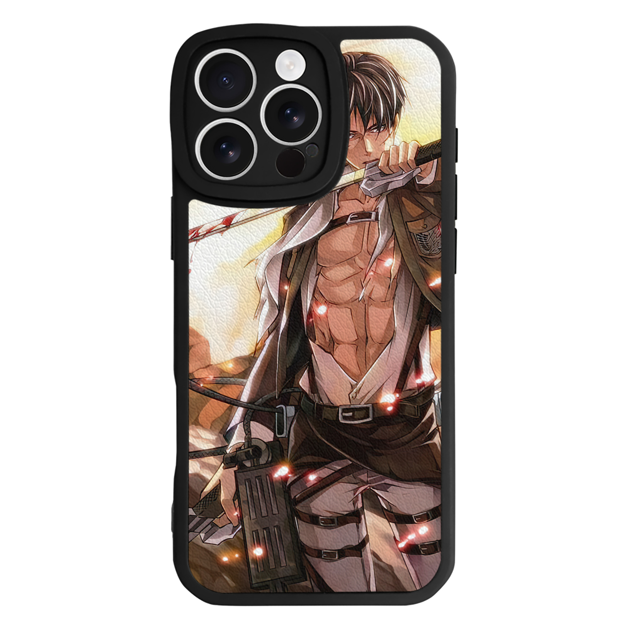 （画像用） 進撃の巨人 Attack on Titan 【iPhone 16シリーズ対応】シリコンスマホケース（レザー調） 材質：シリコン